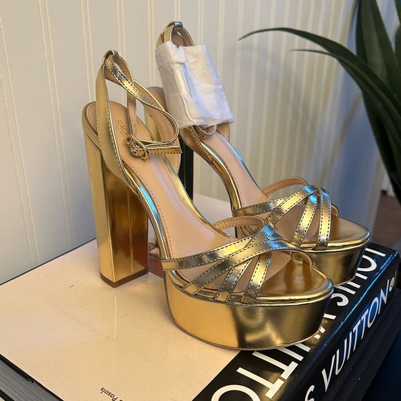 Michael Kors Shoes - Rachel zoe metallic Gold Platform Heels